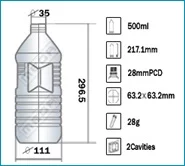 Botellas de aceite consumible